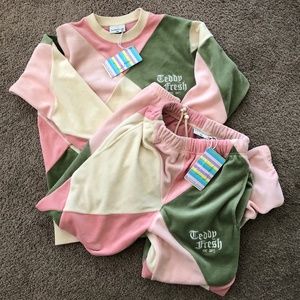 TEDDY FRESH VELOUR SET, XS - NEW with tags